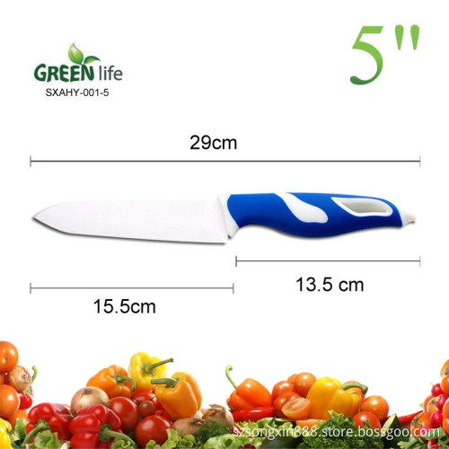 5 inch ceramic blade utility knife with colorful handle,ceramic slicing knife